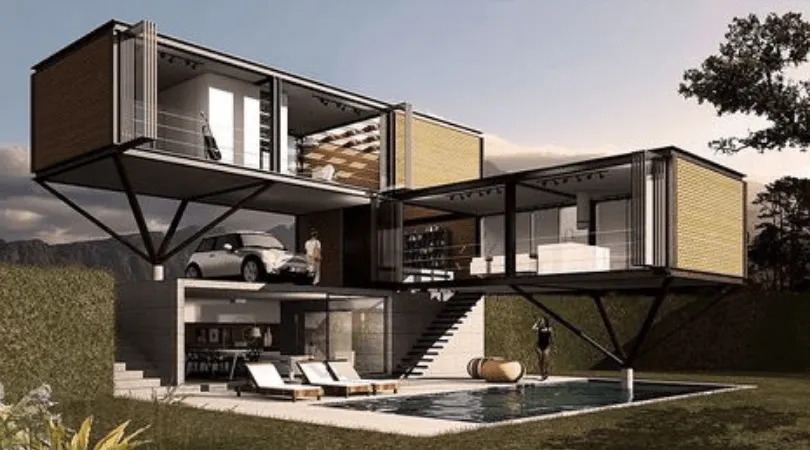 Casa contenedor de 75 m2 con tres contenedores